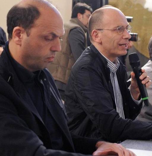 Angelino Alfano ed Enrico Letta