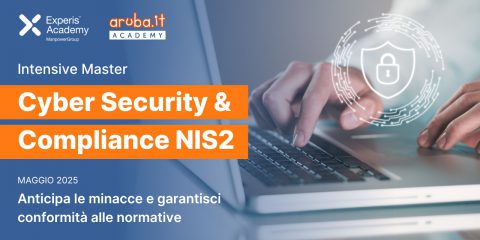 Aruba Academy partner del nuovo Intensive Master Cybersecurity & Compliance NIS2 di Experis Academy